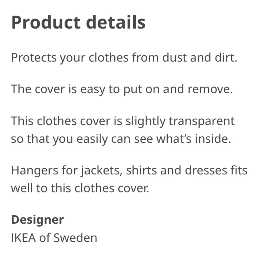 1 IKEA Garment travel Bags closet organization clothes protection from dust dirt